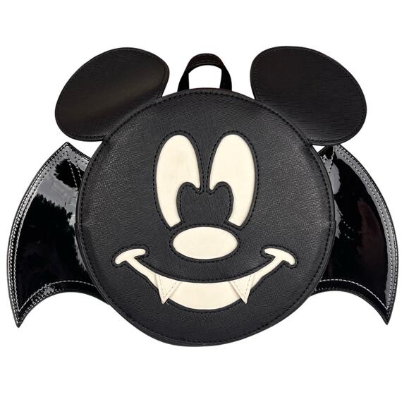 Loungefly x LASR x Disney Mickey Mouse Halloween Bat Convertible Mini Backpack - Picture 1 of 11